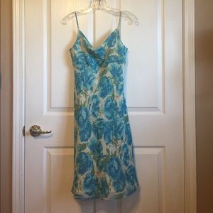 🍀 Ann Taylor sz 0 NWT blue floral dress